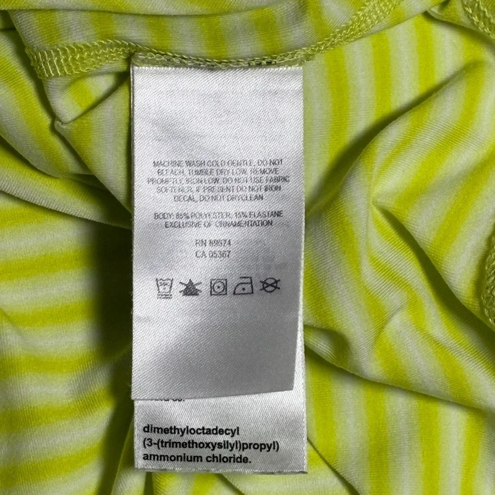 Mountain Hardwear Womens Neon Striped 1/4 Zip Hooded Pullover Size L/G FLAW - Picture 5 of 7